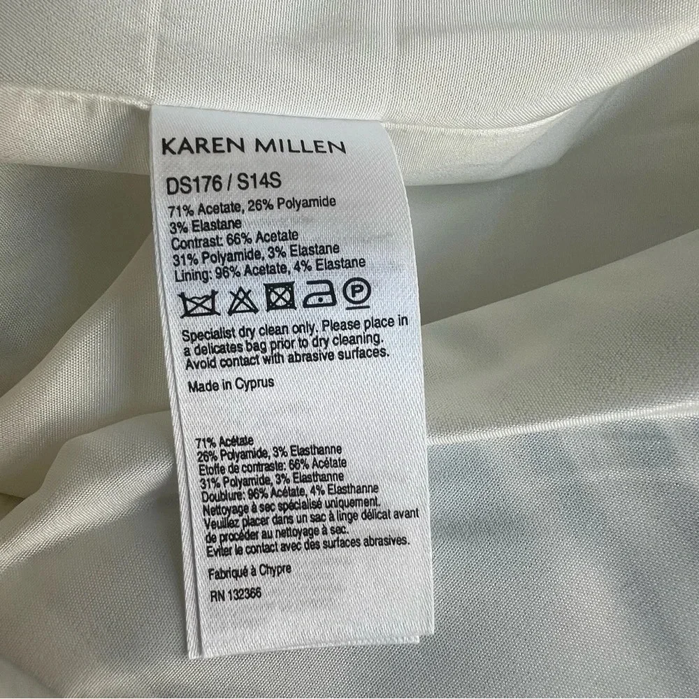 NWOT Karen Millen Signature Stretch palm tree tropical print pencil shift dress
